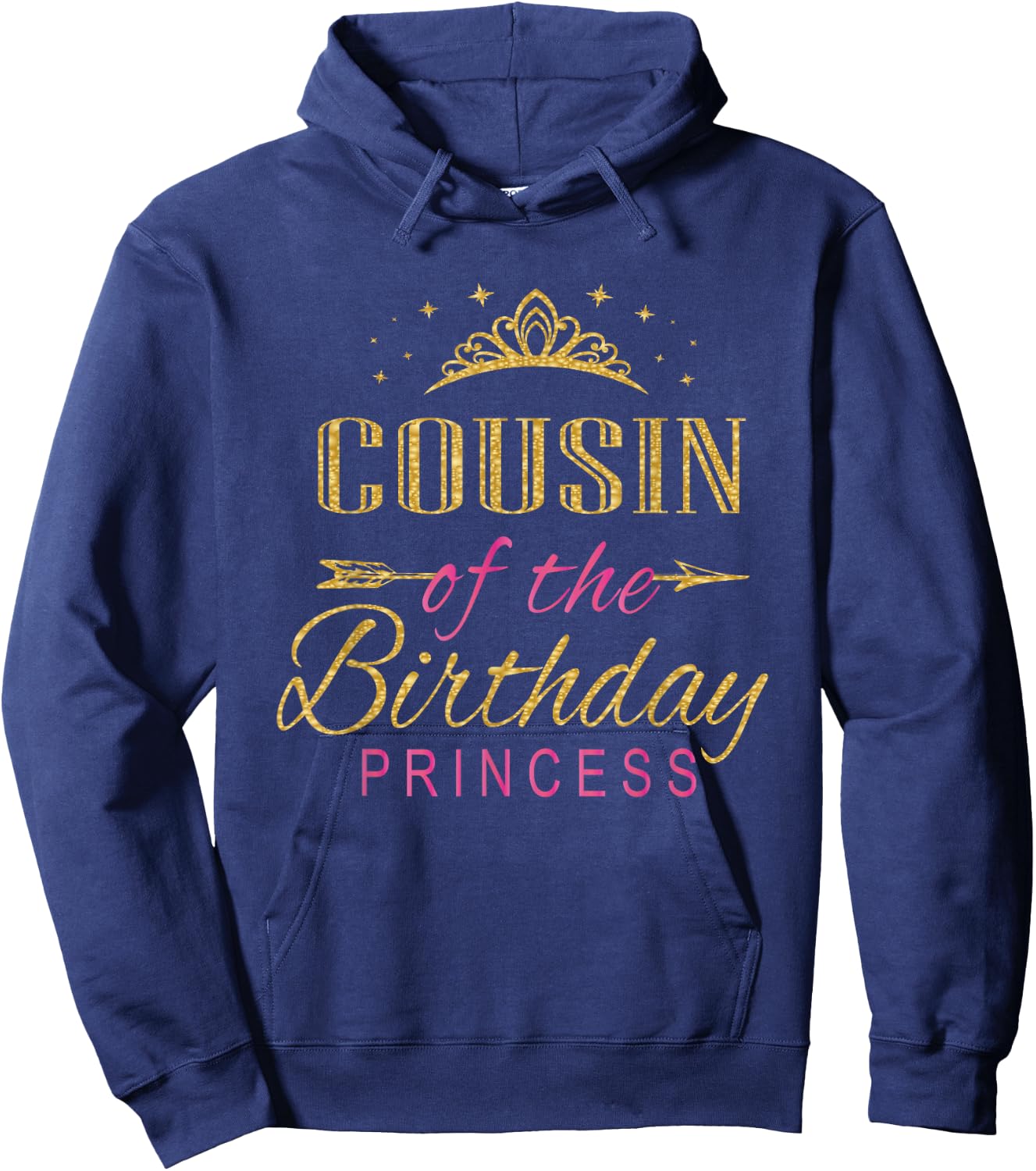 Cousin Of The Birthday Princess Girl Party Hoodie - Hoodie | Navy