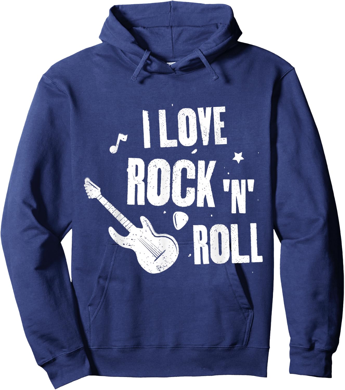 I Love Rock and roll Hoodie - Hoodie | Navy