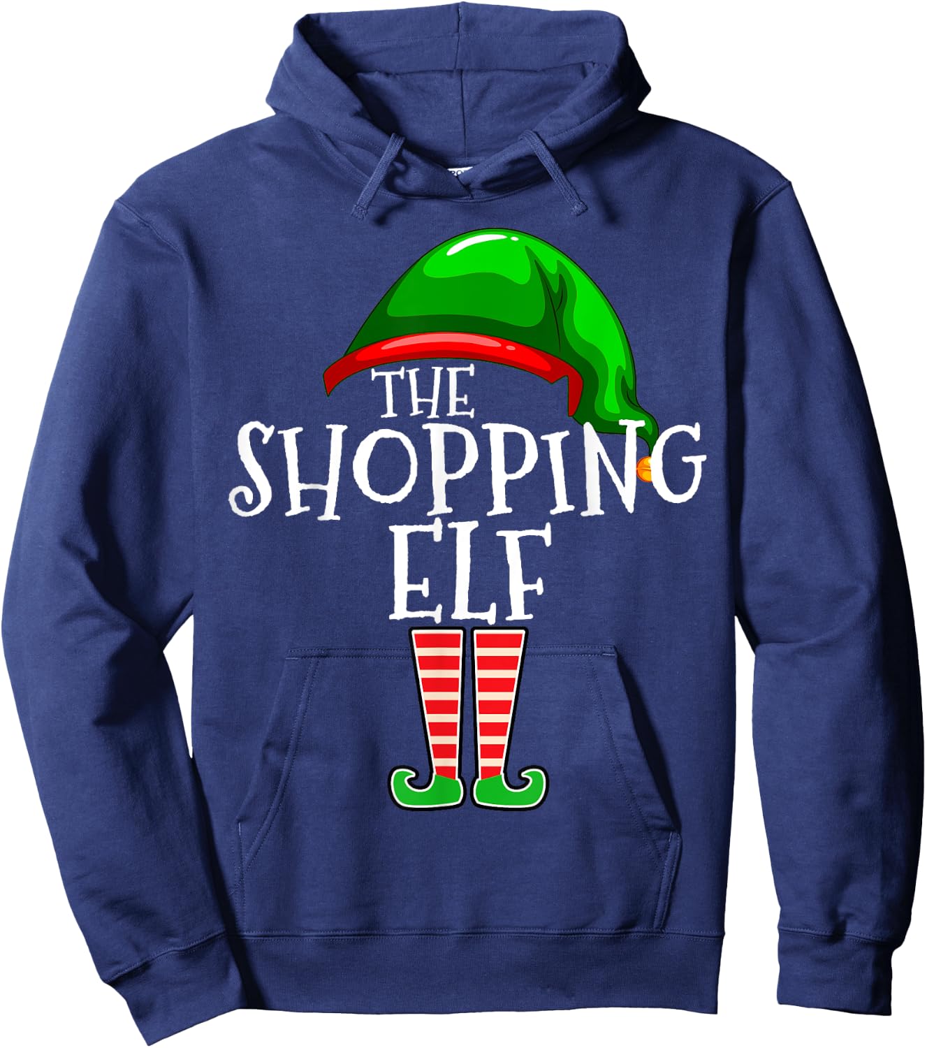 Shopping Elf Group Matching Family Christmas Hoodie - Hoodie | Navy