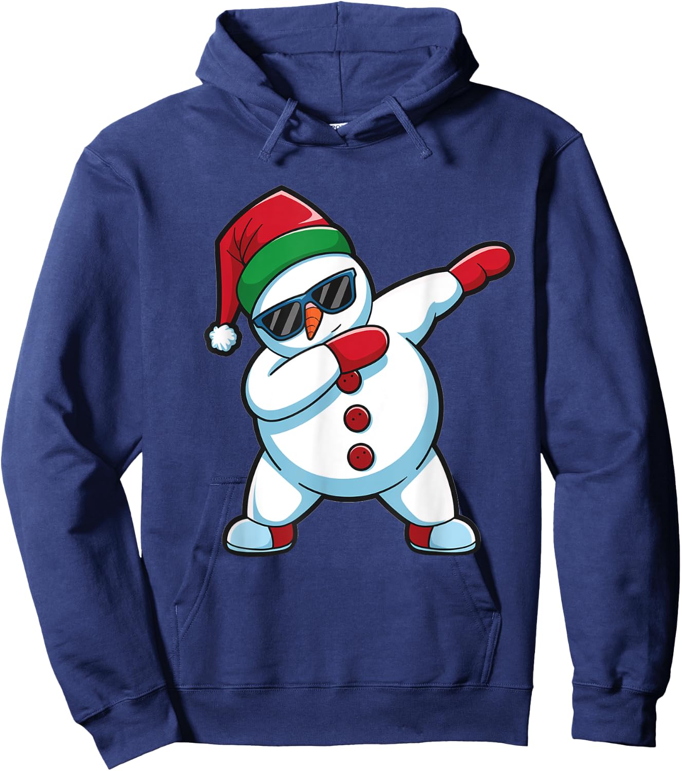 Dabbing Snowman Christmas Xmas Hoodie - Hoodie | Navy