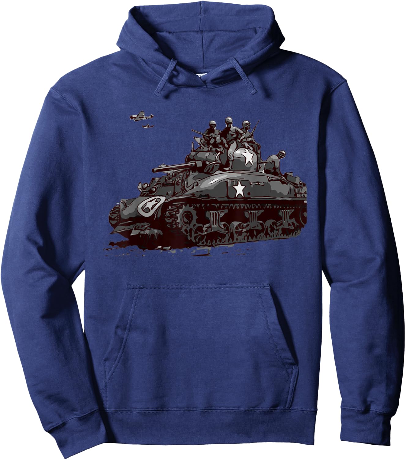 M4 Sherman Medium Tank WW2 Armored Vehicle Hoodie - Hoodie | Navy