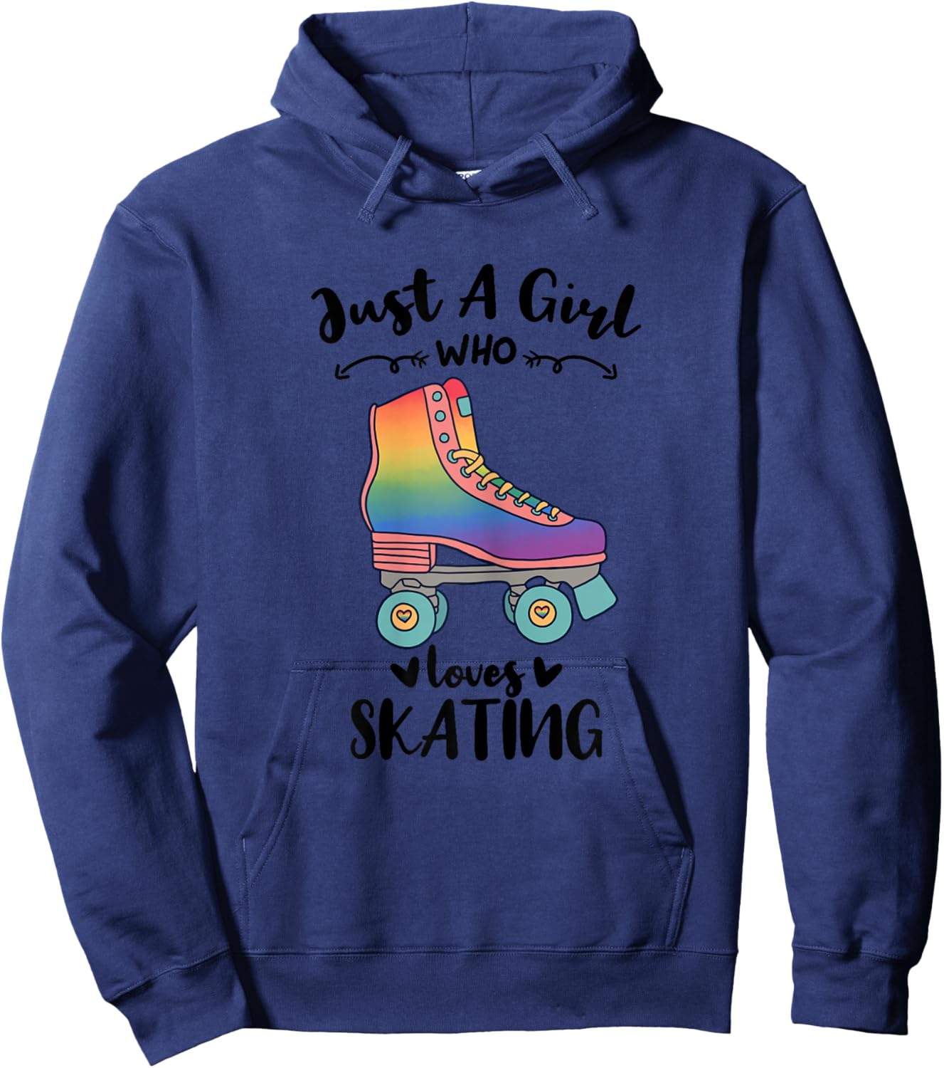 Just A Girl Who Loves Skating Roller Girl Hoodie - Hoodie | Navy