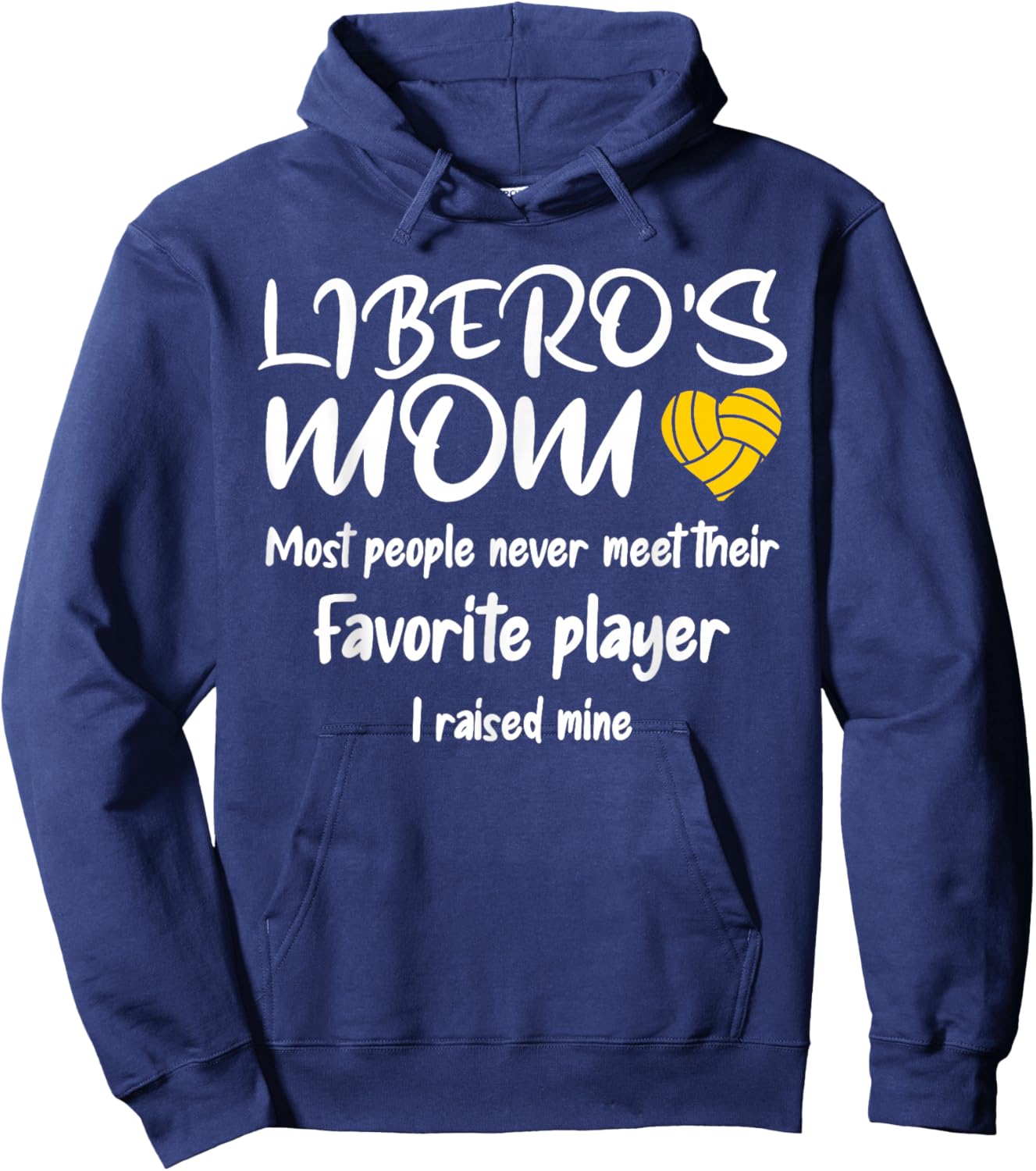 Volleyball Mom Libero Hoodie - Hoodie | Navy