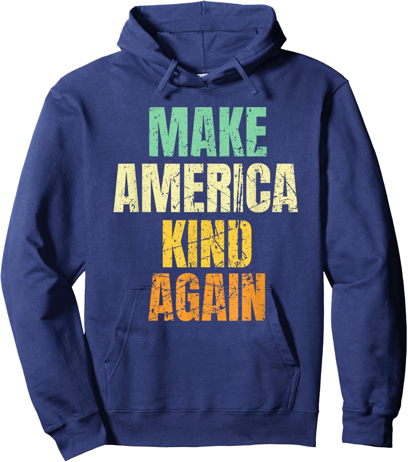 Vintage Make America Kind Again Hoodie - Hoodie | Navy