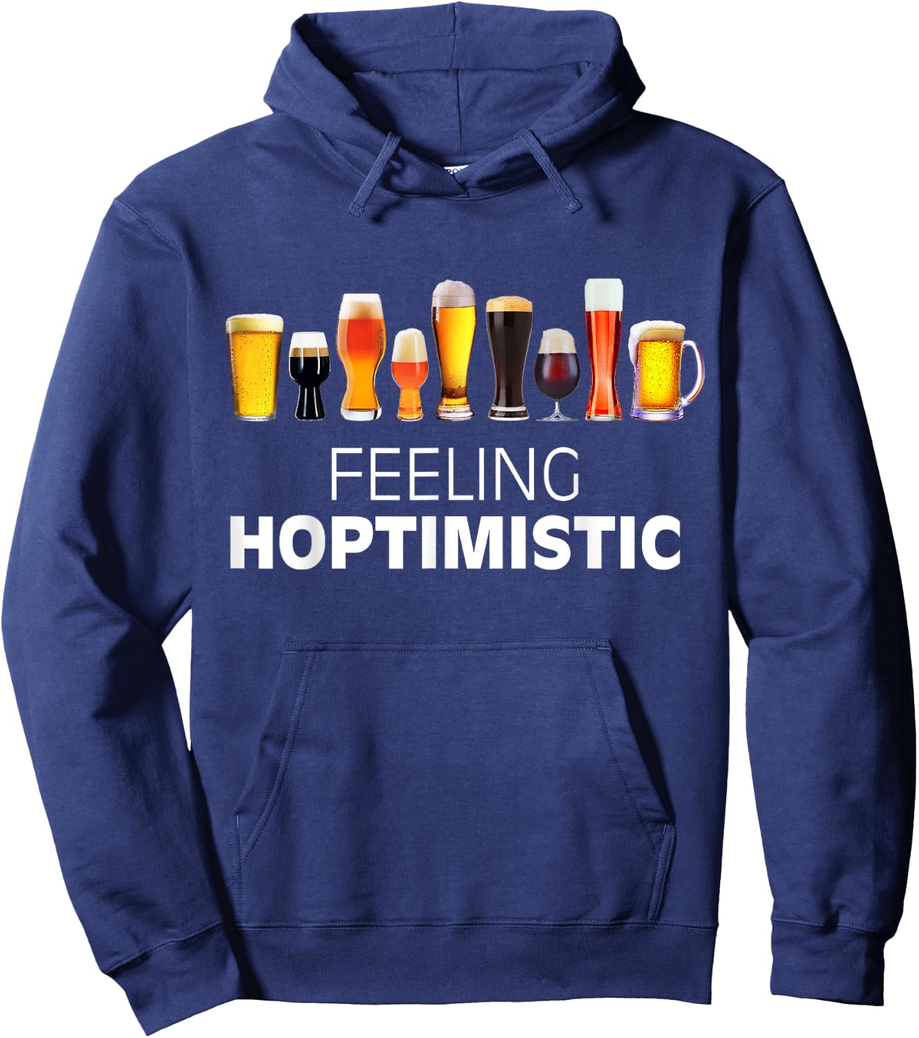 Craft Beer Lover Feeling Hoptimistic Hoodie - Hoodie | Navy