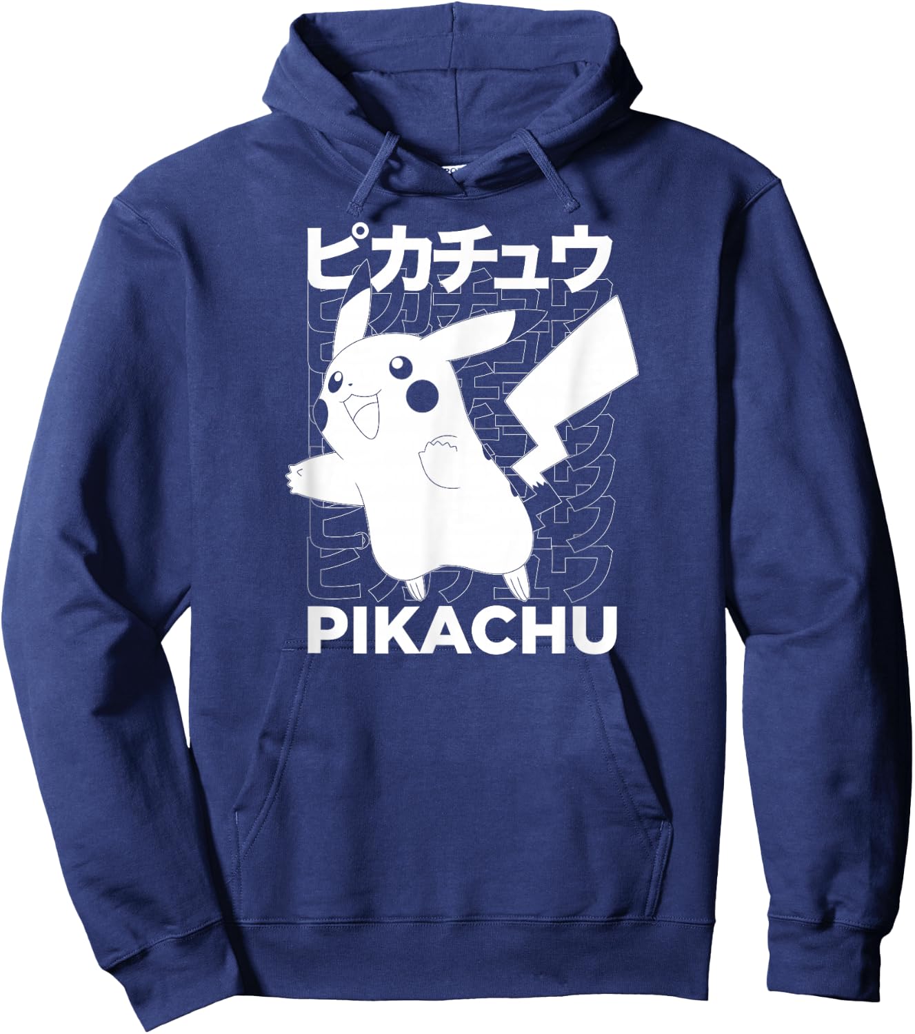 Pokémon Pikachu Kanji Pigment Small Hoodie - Hoodie | Navy