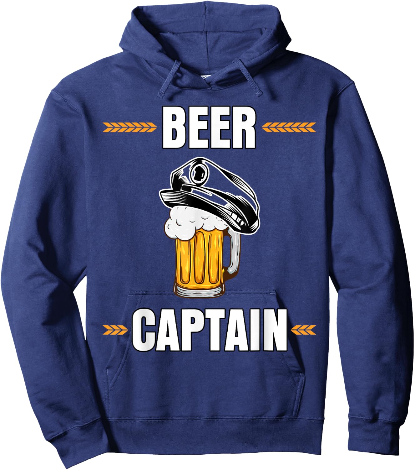 Stag Night Beer Captain Funny Beer Saying Hoodie - Hoodie | Navy