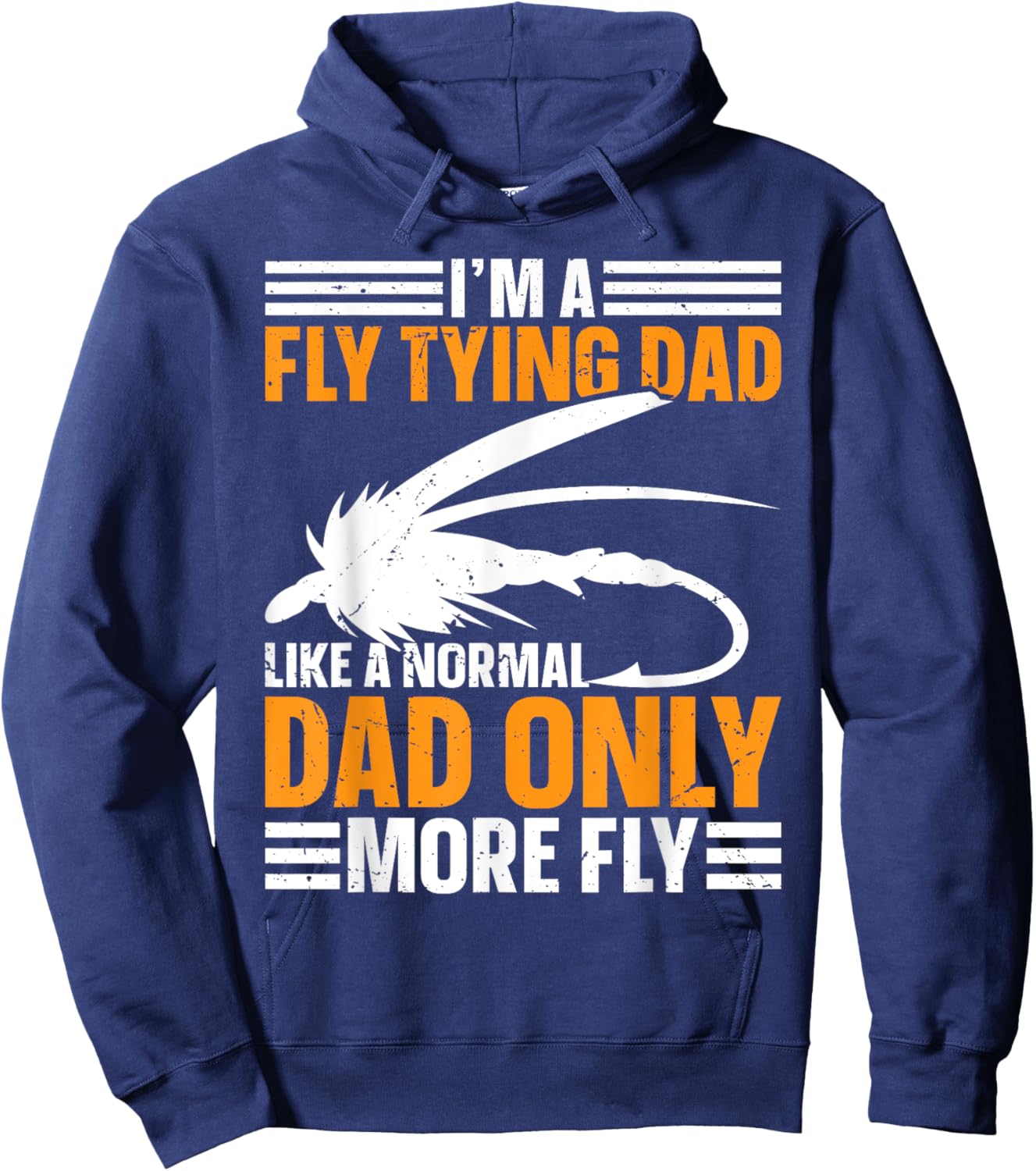 Fly Tying Dad Hoodie - Hoodie | Navy