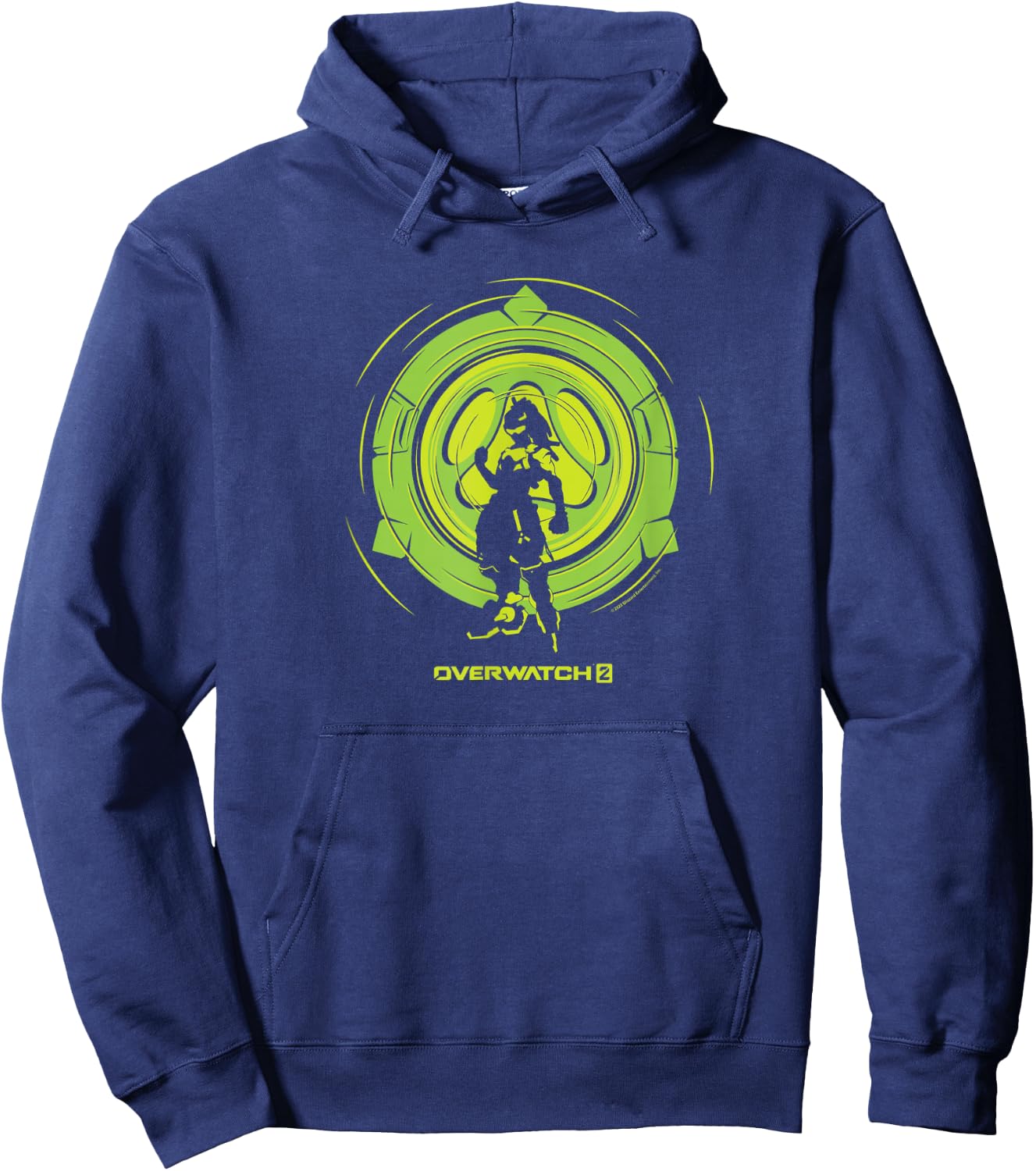 Overwatch 2 Lúcio Center Green Bullseye Logo Hoodie - Hoodie | Navy