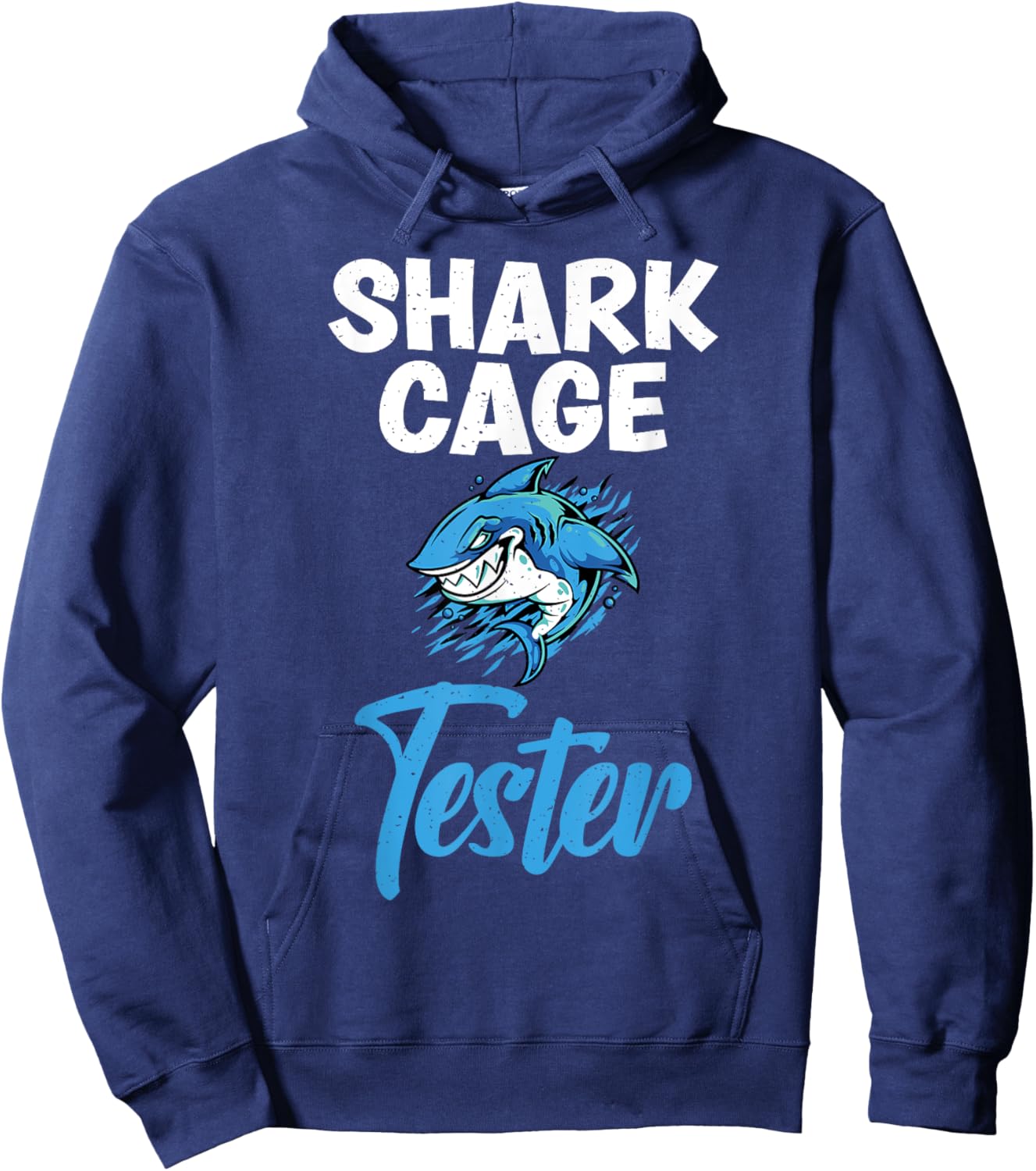 Shark Cage Tester funny Amputee Hoodie - Hoodie | Navy