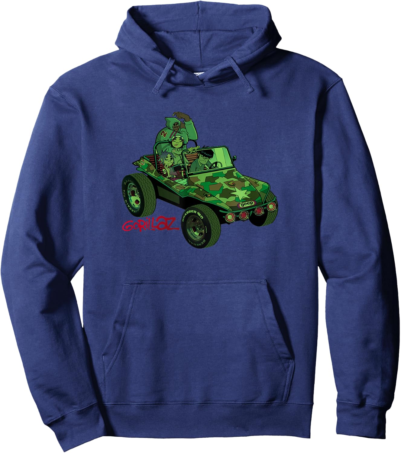 Gorillaz Geep Logo Reverse Hoodie - Hoodie | Navy