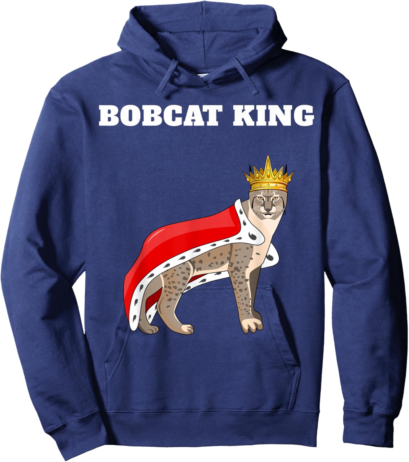 Bobcat King | Bobcat Design | Boys Bobcat Hoodie - Hoodie | Navy