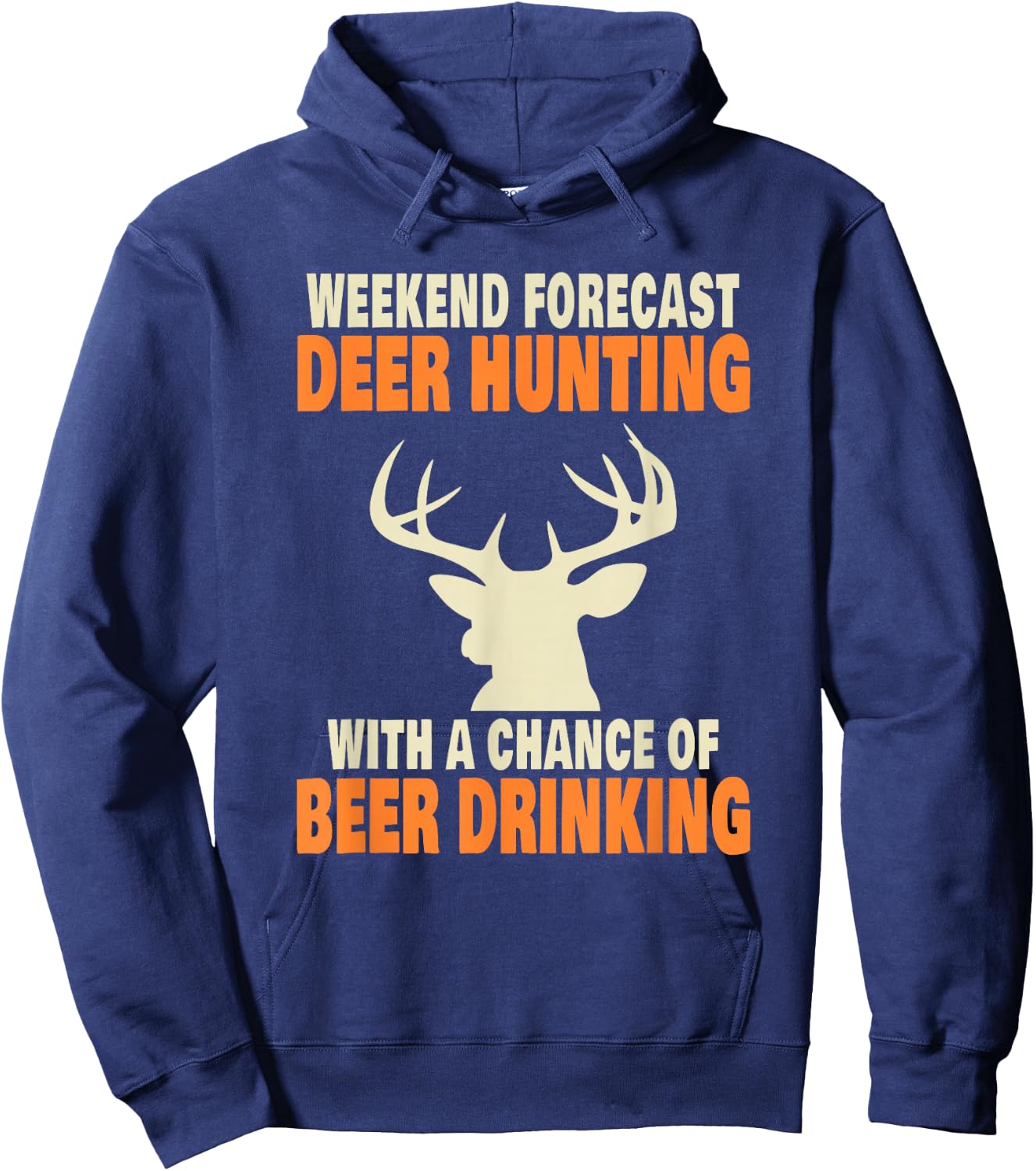 Funny Deer Hunting Hoodie - Hoodie | Navy