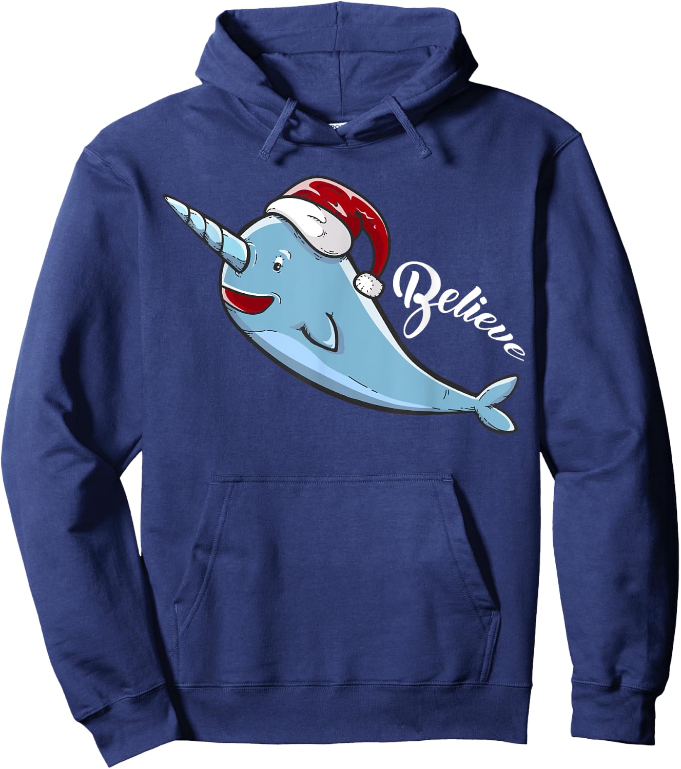 Narwhal | Unicorn of the Sea | Xmas PJ Gift Hoodie - Hoodie | Navy