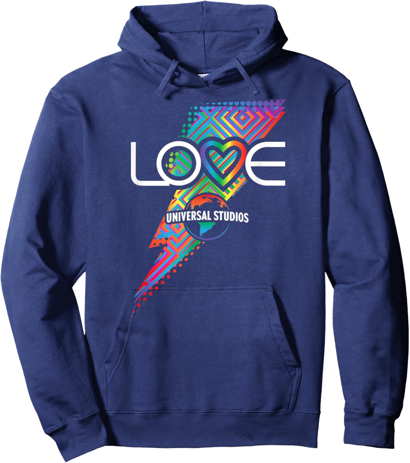 Universal Parks Love Universal Rainbow Bolt Hoodie - Hoodie | Navy