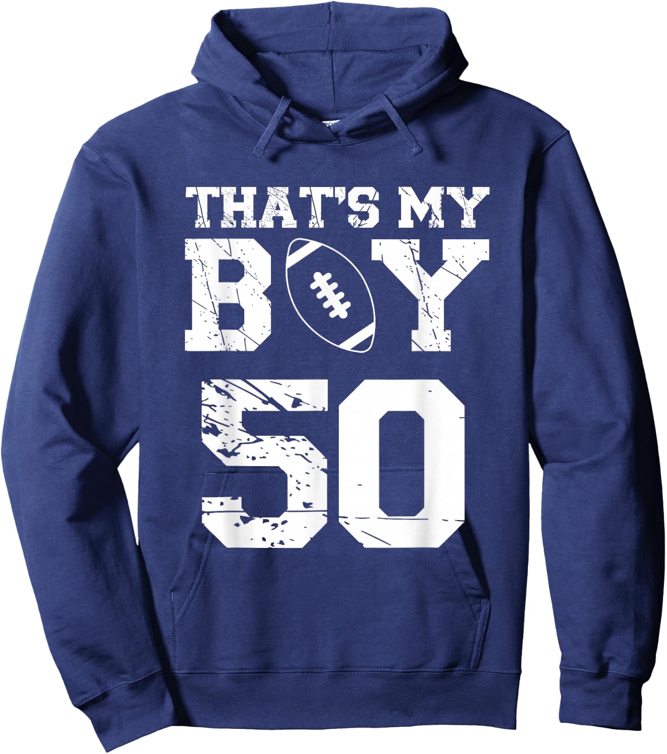 Das ist mein Junge Football Number 50 Hoodie - Hoodie | Navy
