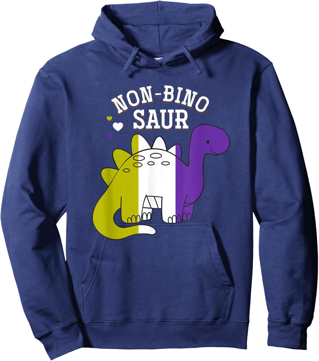 Non Binosaur Non Binary Hoodie - Hoodie | Navy