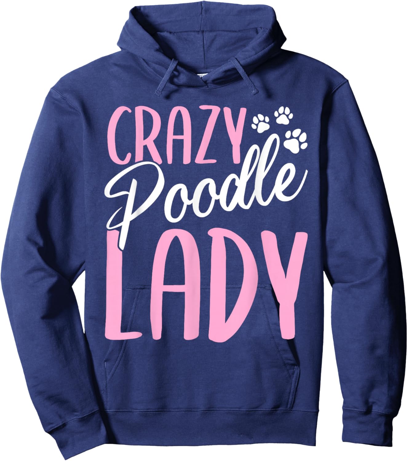 Poodle Skirt Mama Crazy Poodle Lady Hoodie - Hoodie | Navy