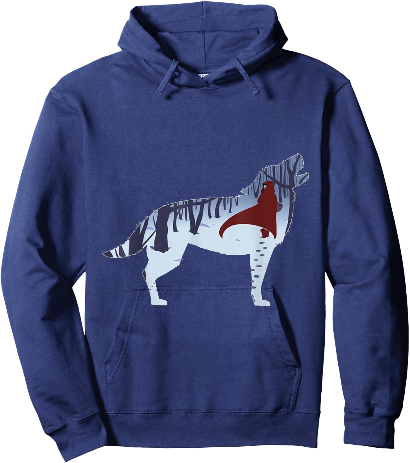 Red Riding Hood & Big Bad Wolf T Shirt Hoodie - Hoodie | Navy