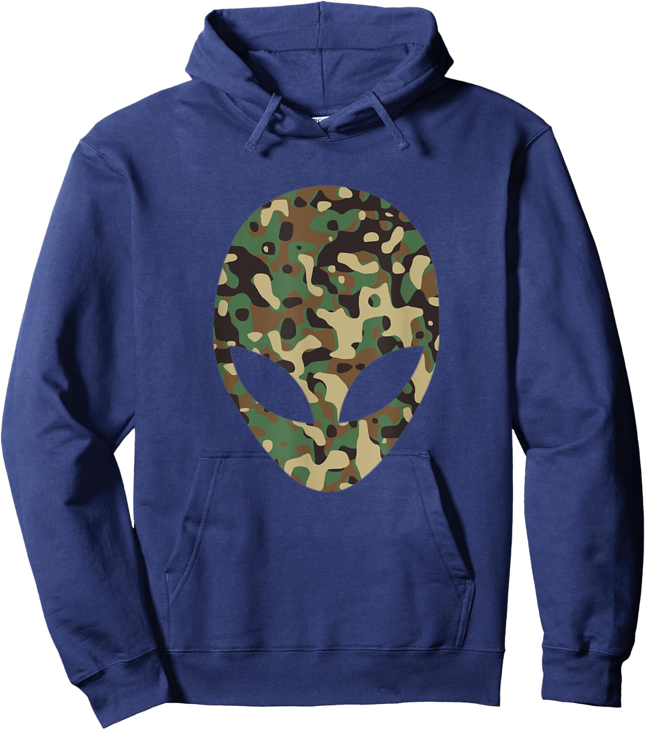 Alien Head Camouflage Alien Hoodie - Hoodie | Navy
