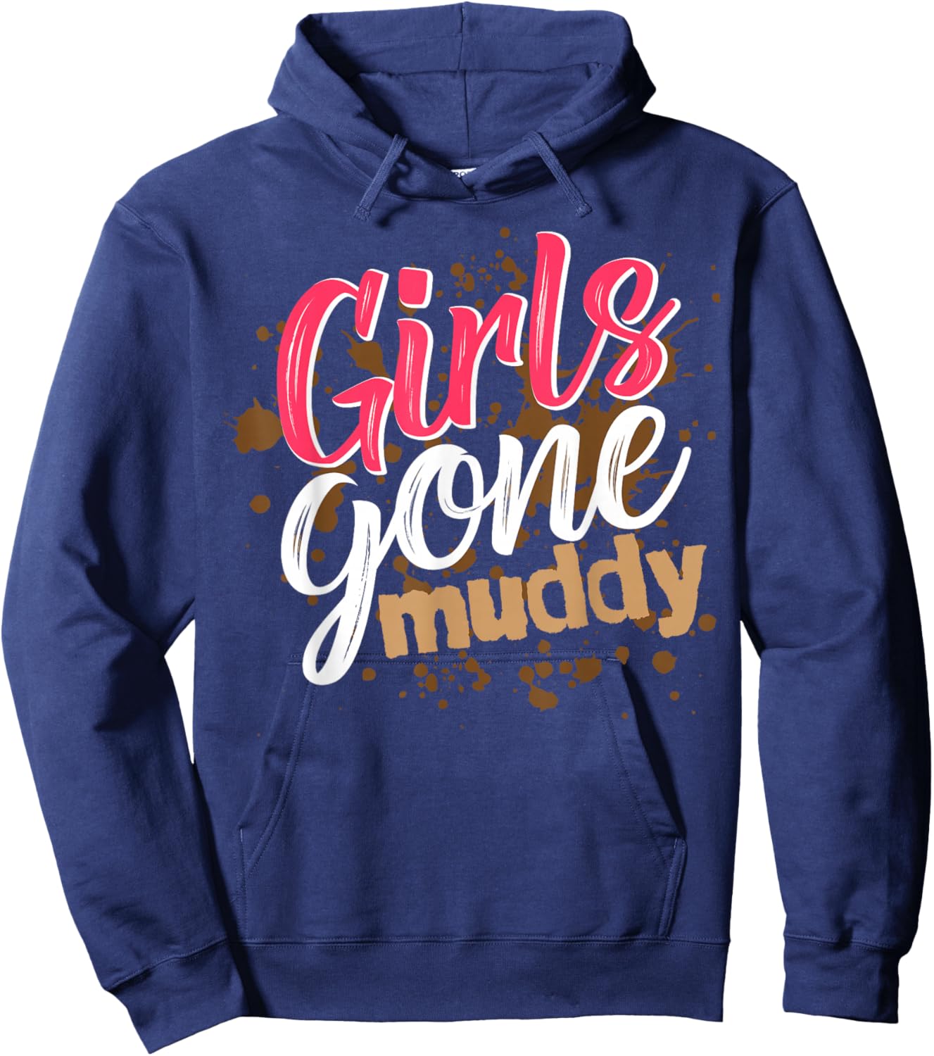 Girls Gone Muddy Mud Run Outfit Mud Run Team Hoodie - Hoodie | Navy