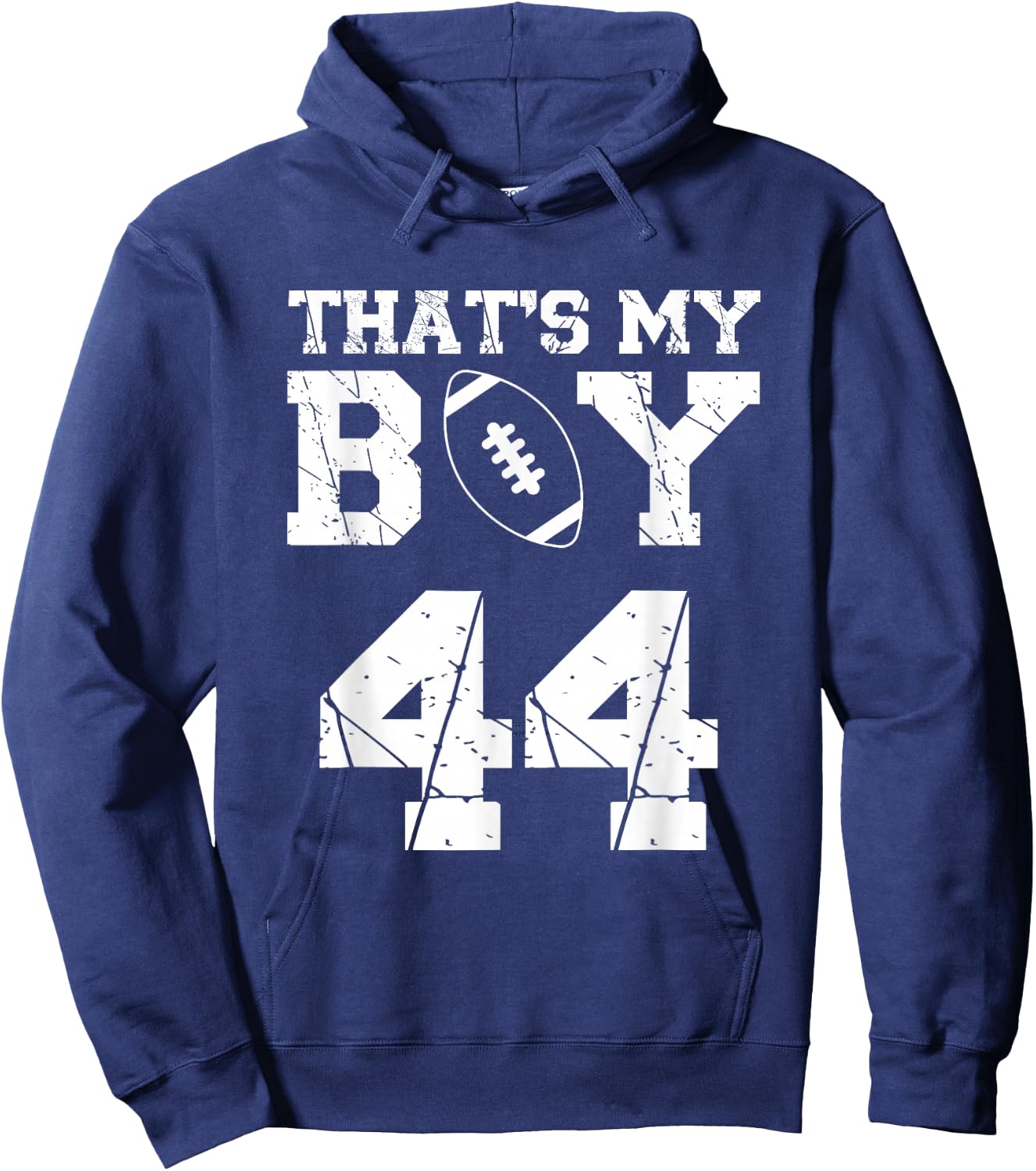 That's My Boy Football Number #44 Hoodie - Hoodie | Navy