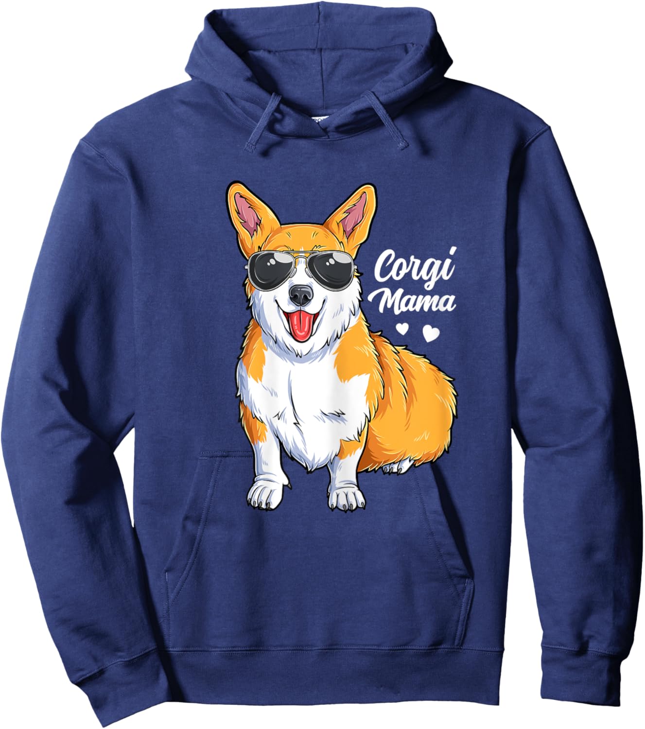 Corgi Mama Girls Women Puppy Dog Lover Mom Hoodie - Hoodie | Navy
