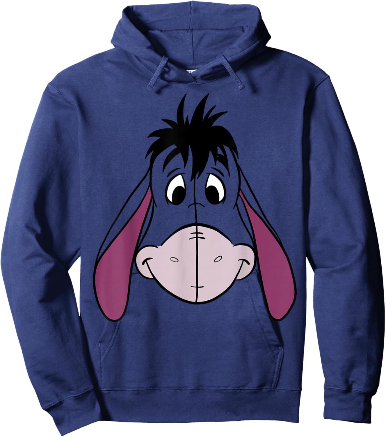 Disney Winnie The Pooh Eeyore Large Face Hoodie - Hoodie | Navy