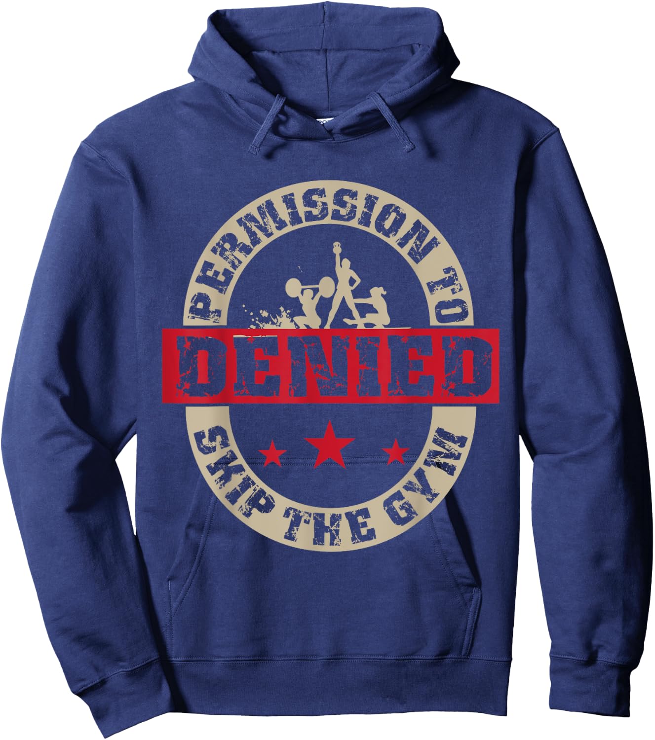 Fitness - Permission To Skip The Gym Denied Hoodie - Hoodie | Navy