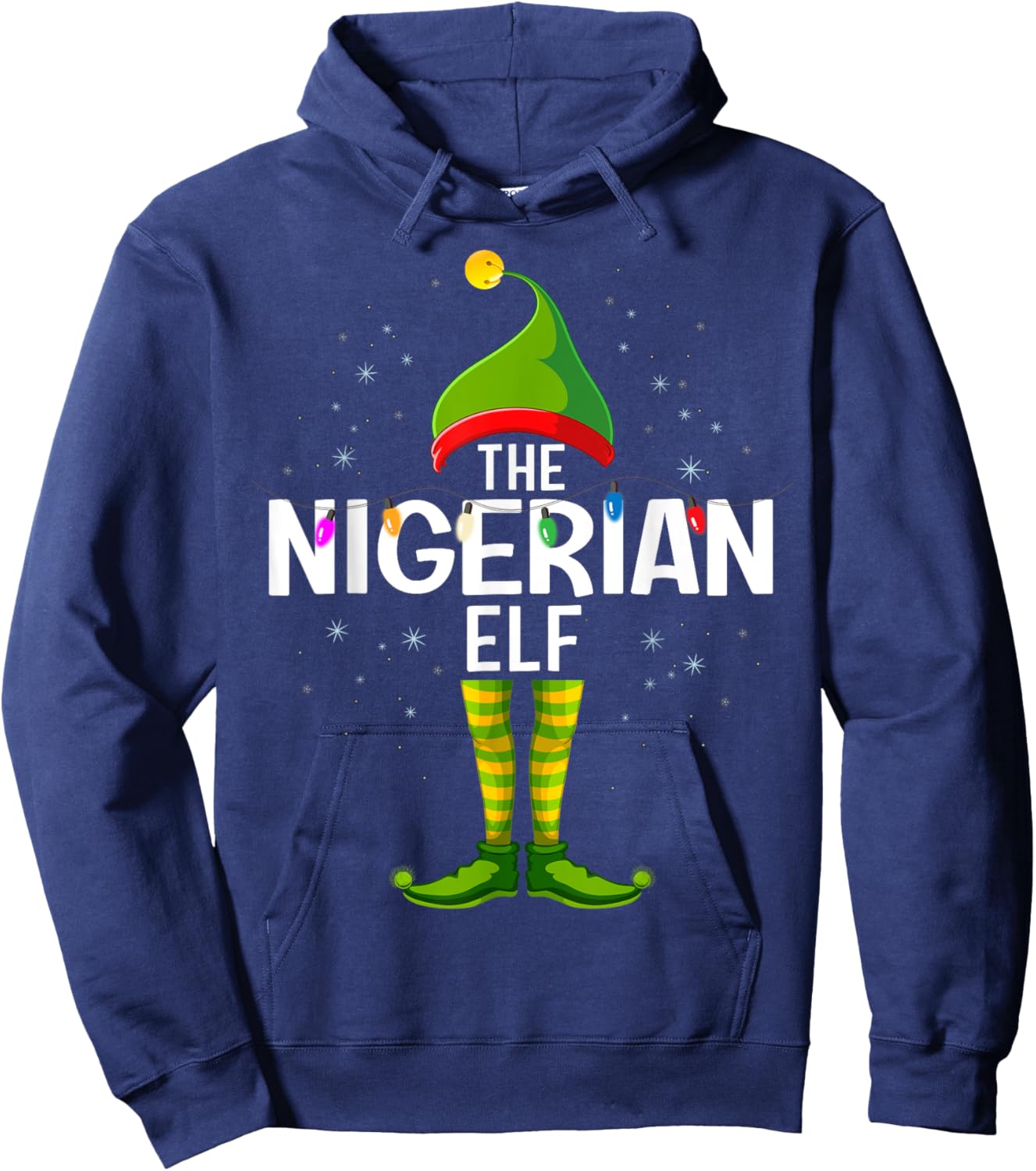 The Nigerian Elf Christmas Group Family Pajama Hoodie - Hoodie | Navy