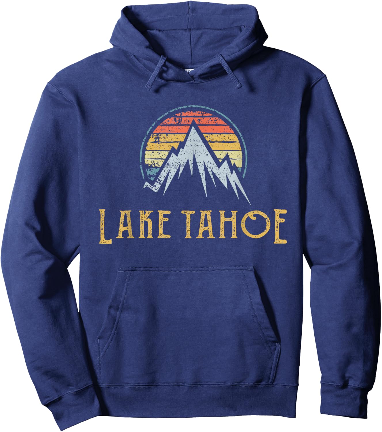 Lake Tahoe Vintage Retro T Shirt Hoodie - Hoodie | Navy