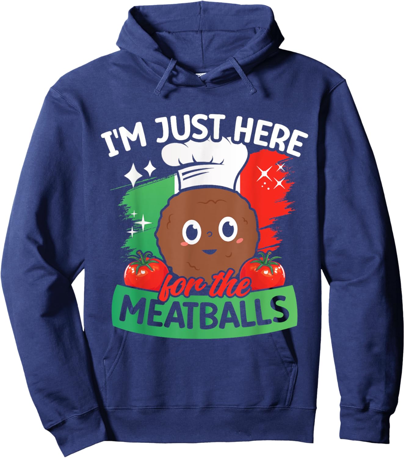 Funny Meatballs Italian Food Hoodie - Hoodie | Navy