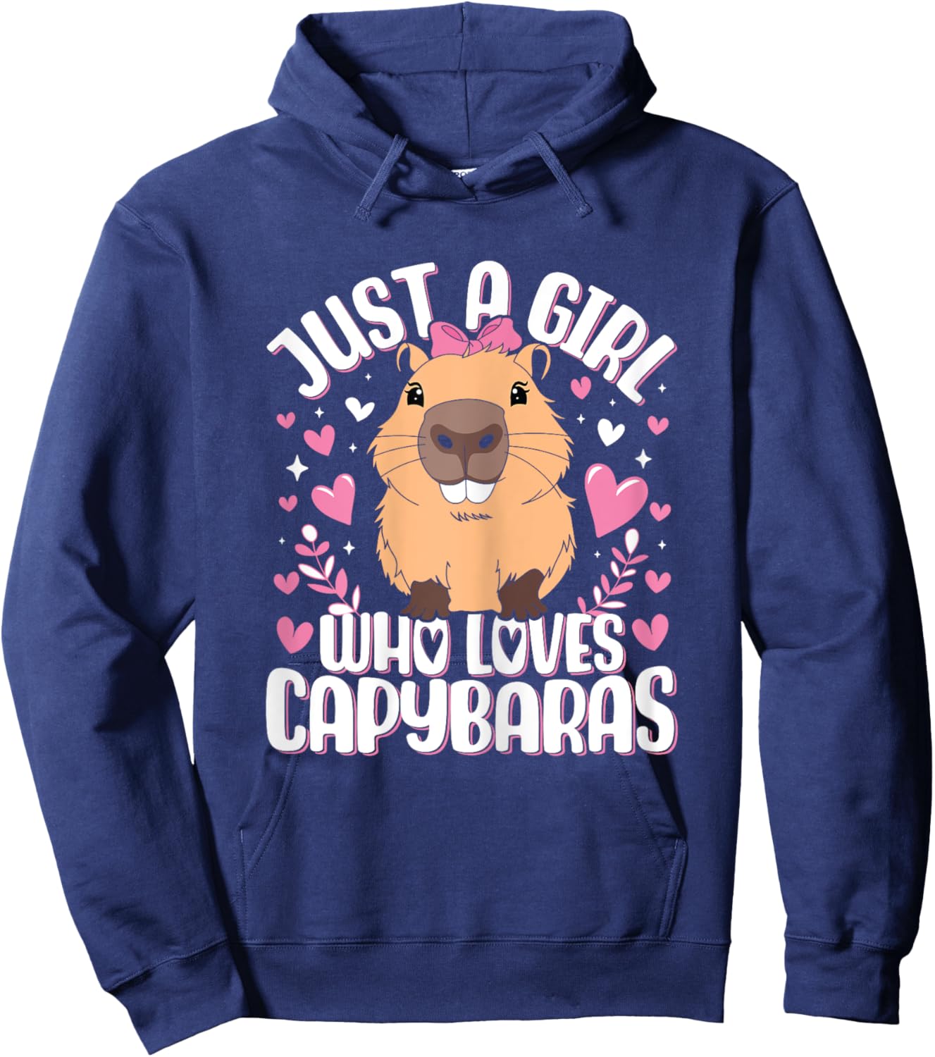 Just a Girl who loves Capybaras Hoodie - Hoodie | Navy