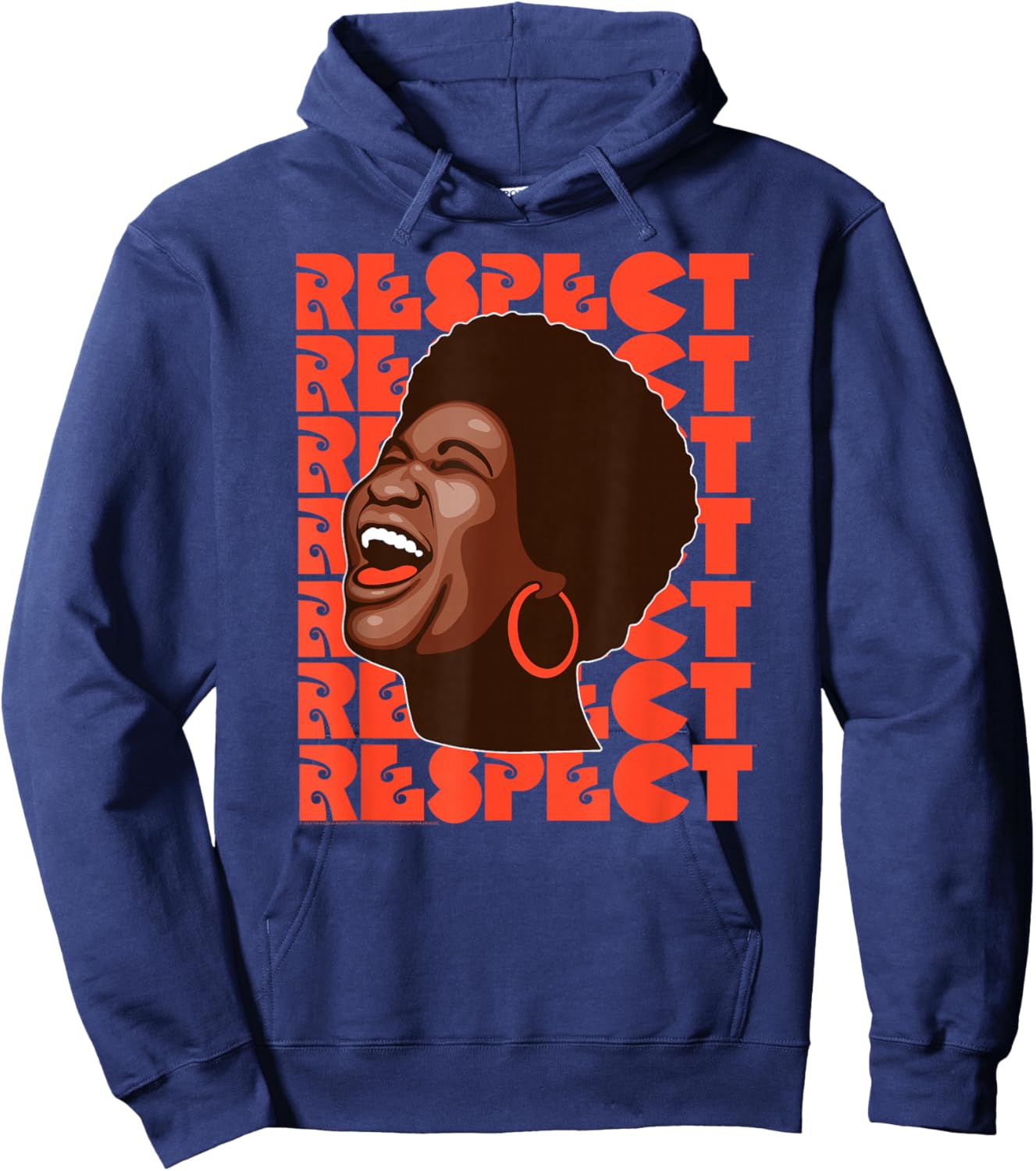 Official Aretha Franklin Respect Soul Music Hoodie - Hoodie | Navy