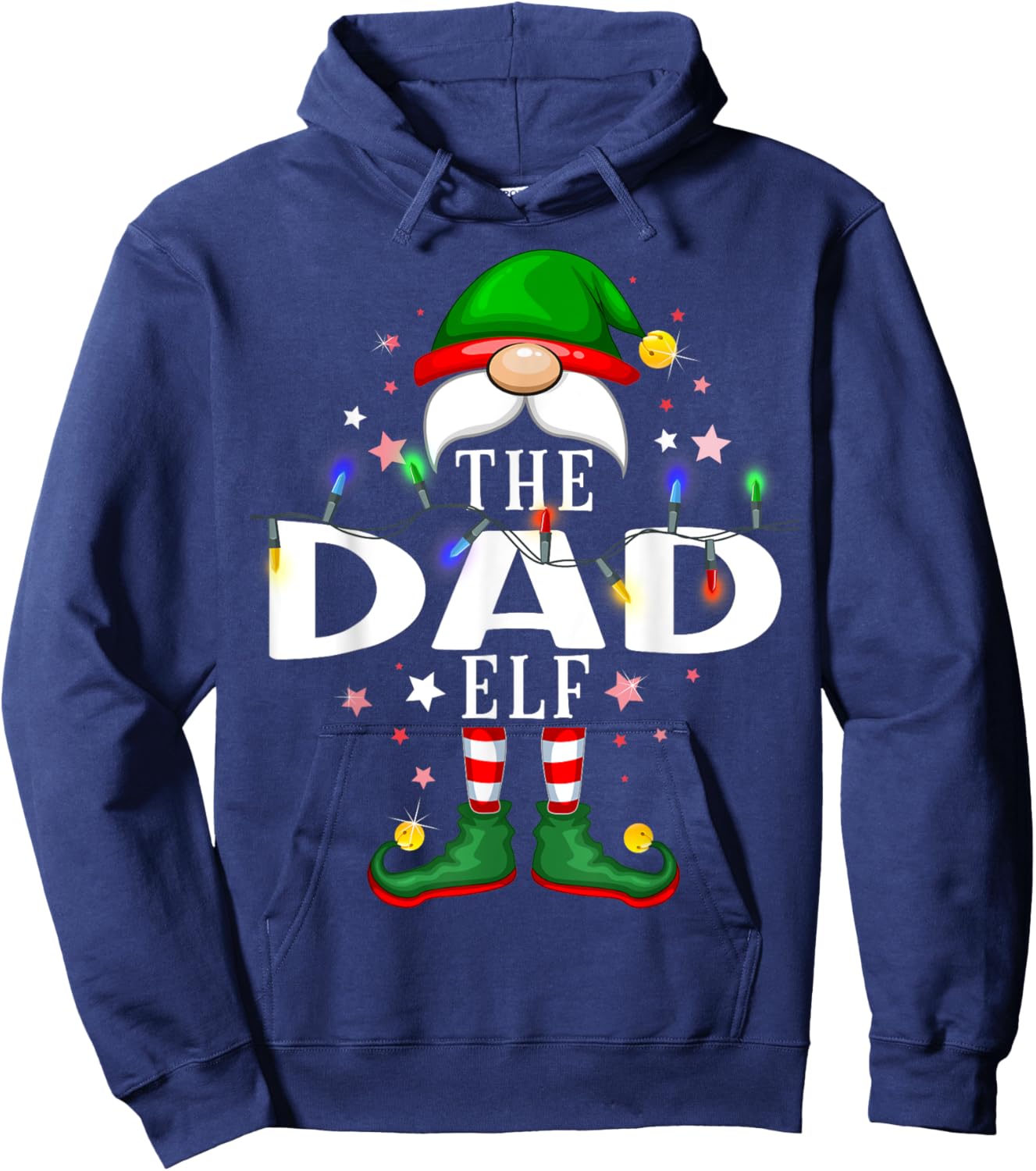 The Dad Elf Christmas Family Pajama Party Hoodie - Hoodie | Navy