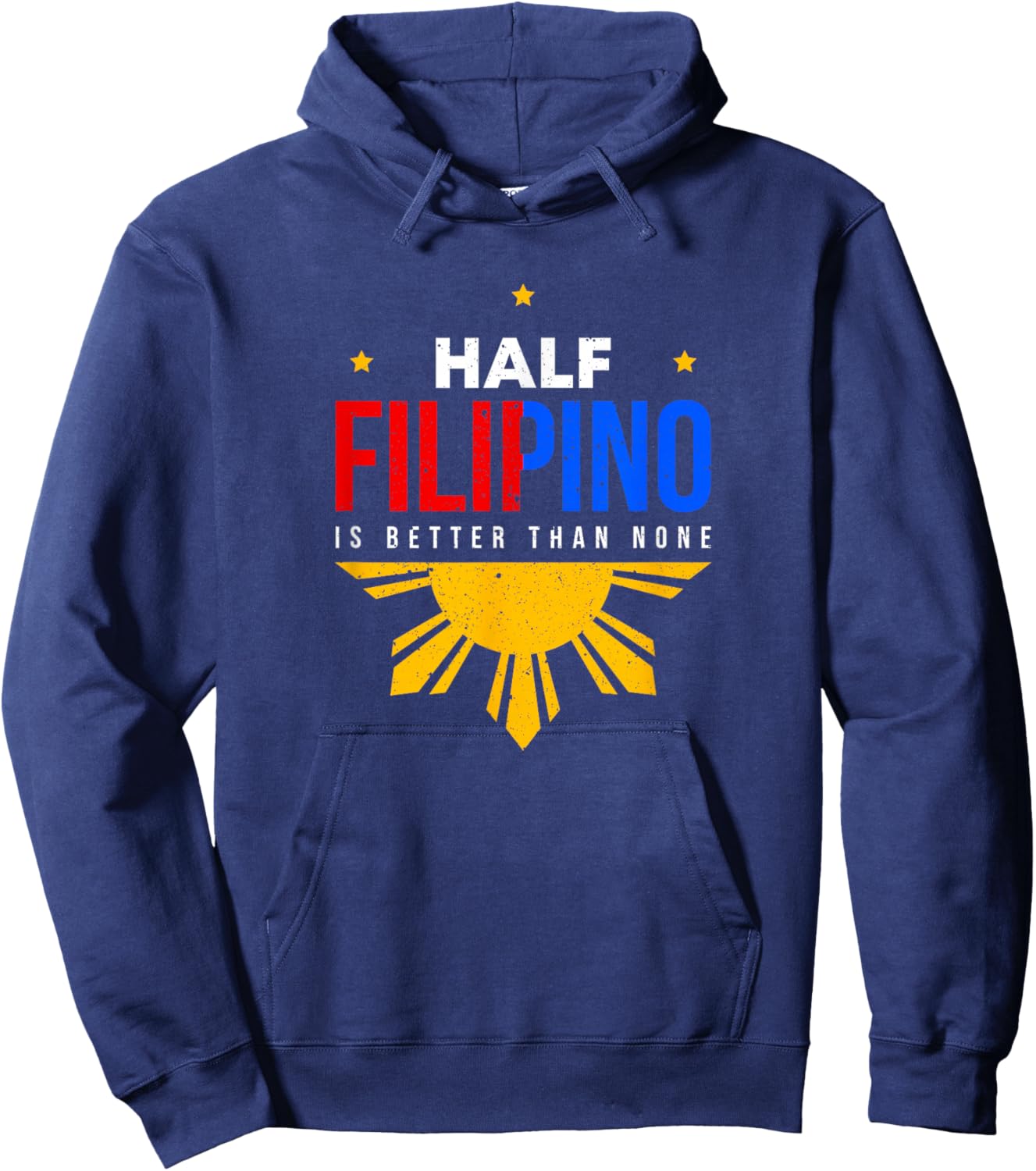 Half Filipino Design for Proud Pinoys Hoodie - Hoodie | Navy