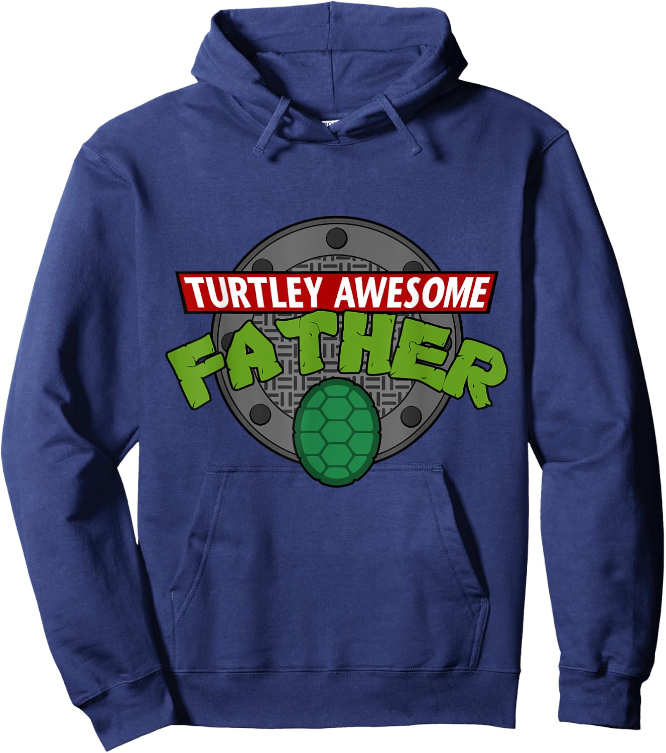 Turtley Awesome Father Awesome Fathers Day Hoodie - Hoodie | Navy