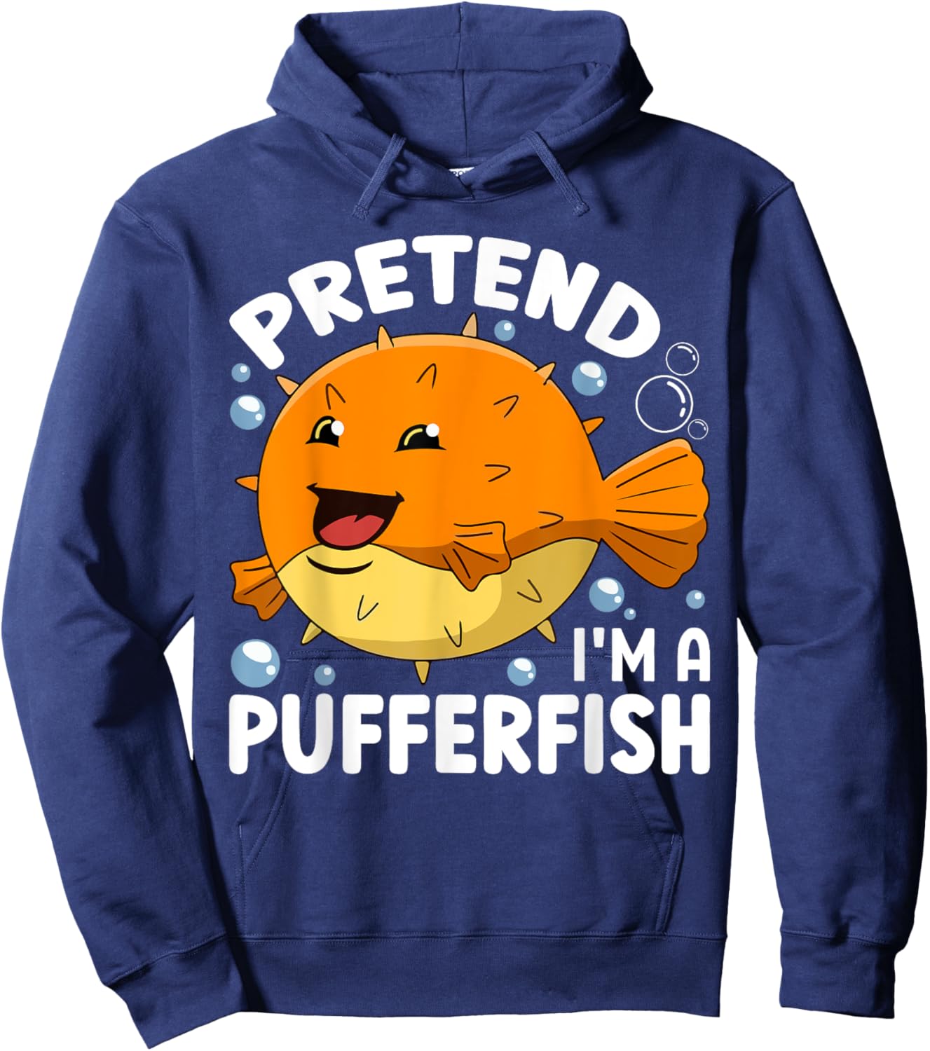 Pretend I'm A Pufferfish Costume Halloween Hoodie - Hoodie | Navy