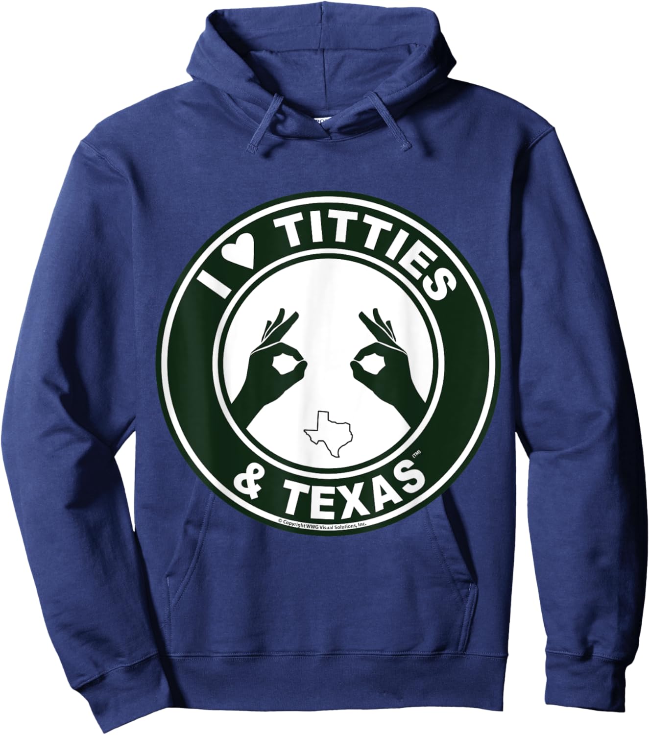 I Love Titties Tatas and Texas Hoodie - Hoodie | Navy