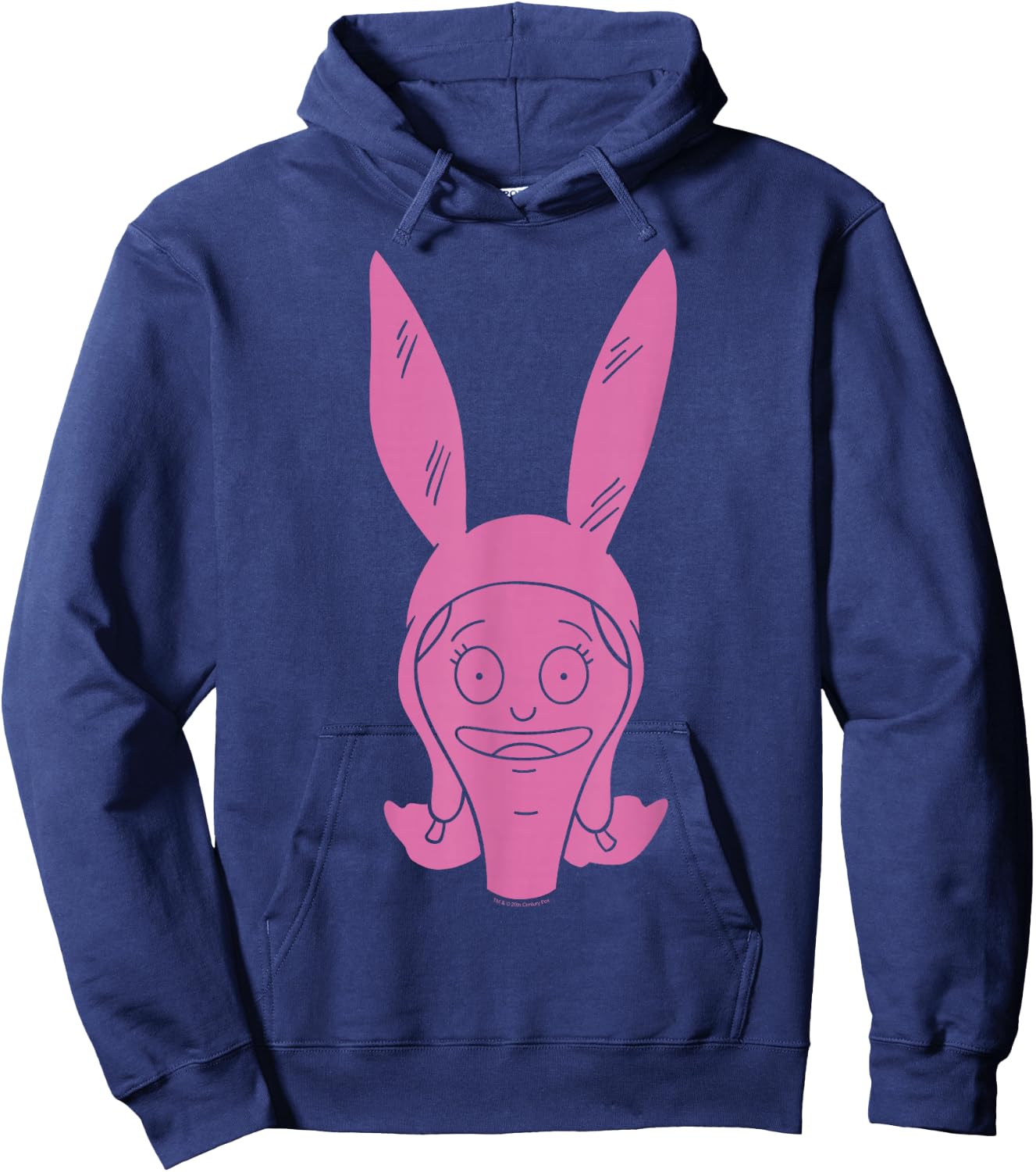 Bob's Burgers Louise Monochromatic Big Face Hoodie - Hoodie | Navy