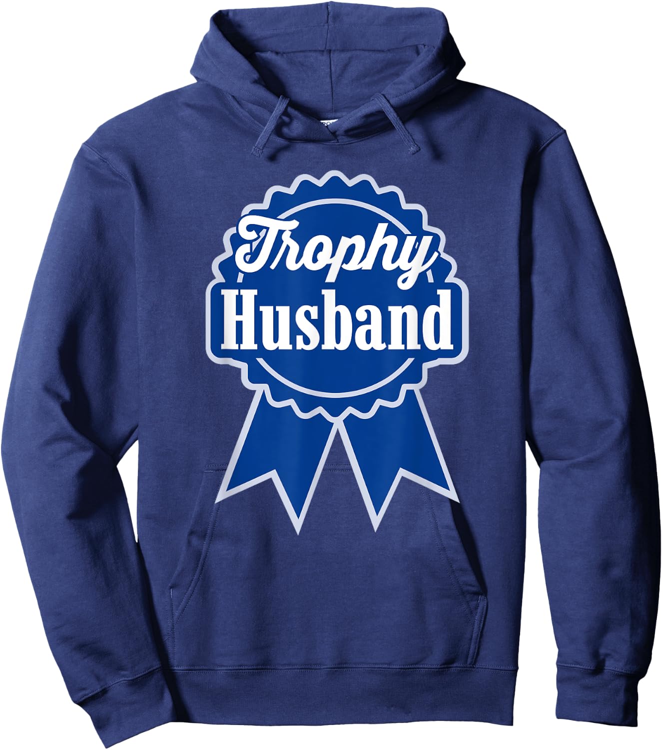 Trophy Husband Retro Ribbon Style Hoodie - Hoodie | Navy