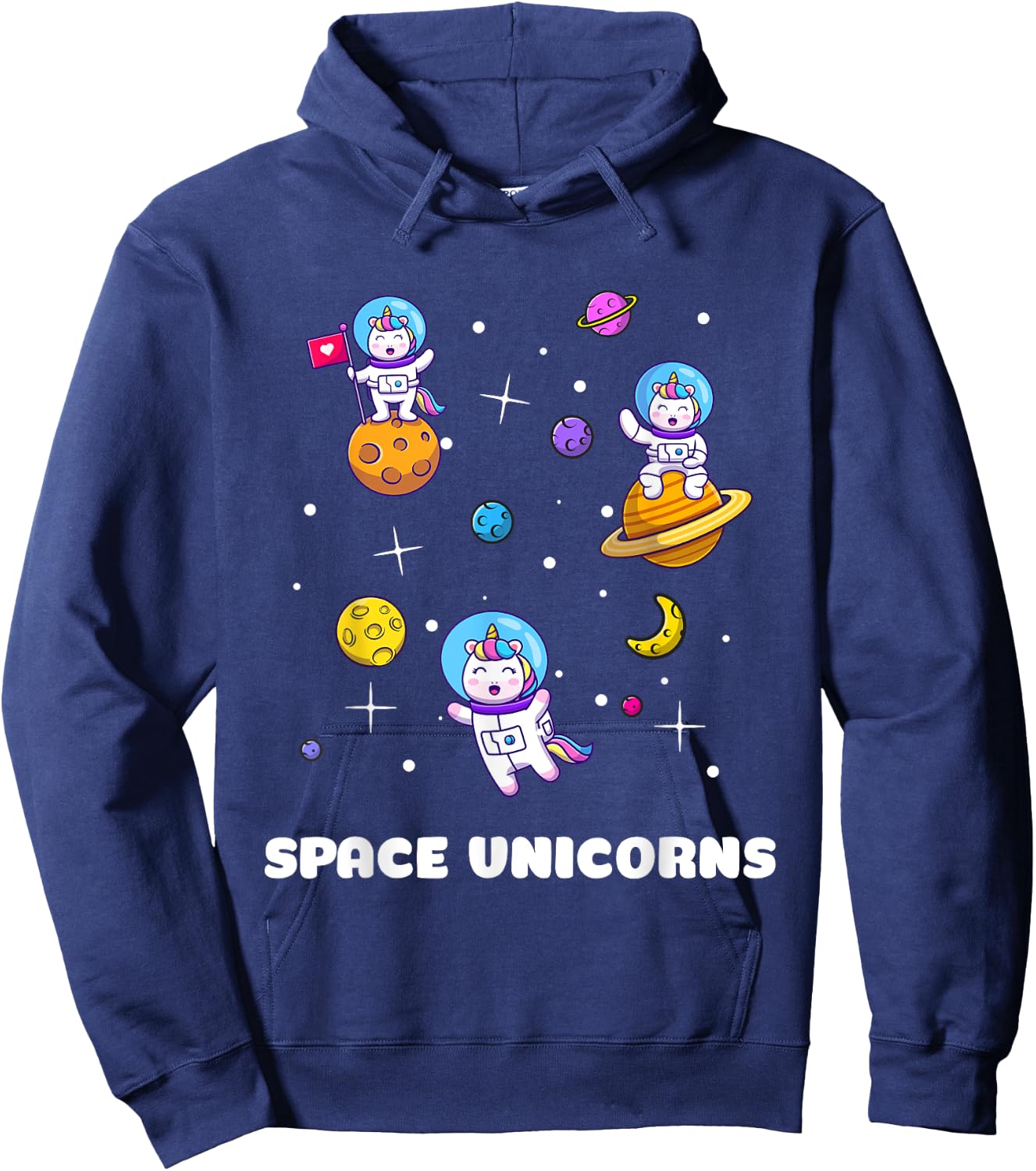 Space Unicorns Astronaut Funny Astronomy Lovers Hoodie - Hoodie | Navy