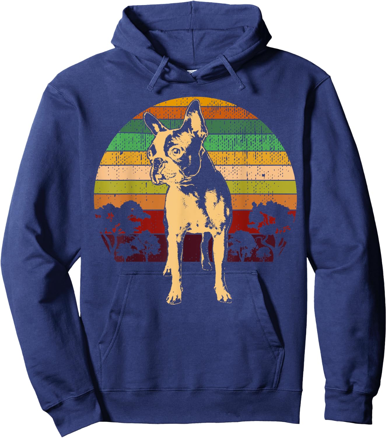 Boston Terrier Boston-Bulldog Women Kids Hoodie - Hoodie | Navy