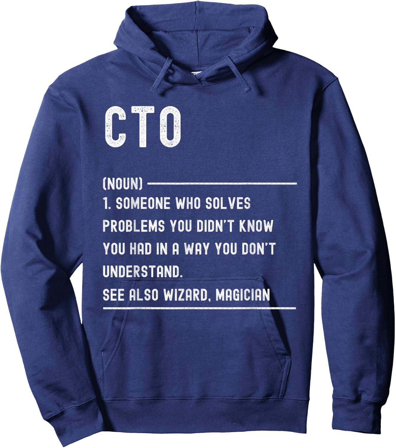Cto Definition Shirts Funny Job Title Hoodie - Hoodie | Navy