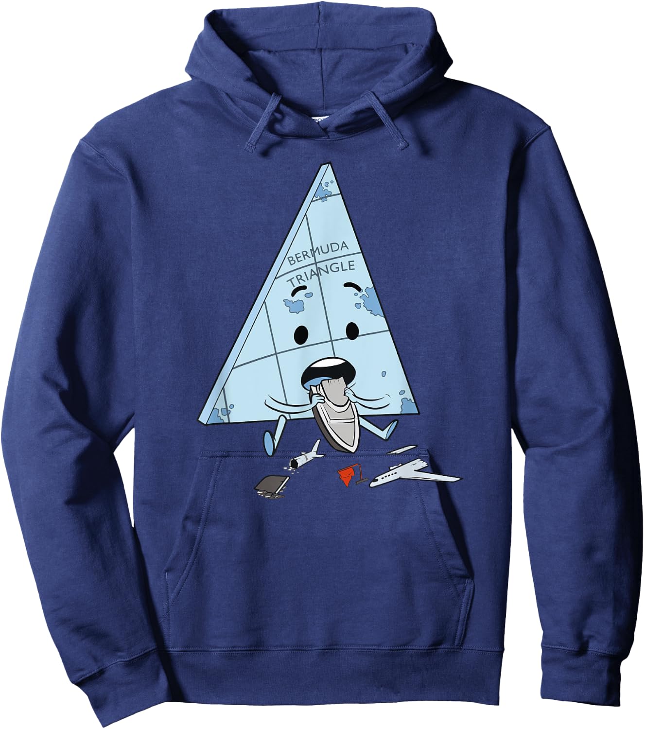 Funny bermuda triangle illustration gift Hoodie - Hoodie | Navy