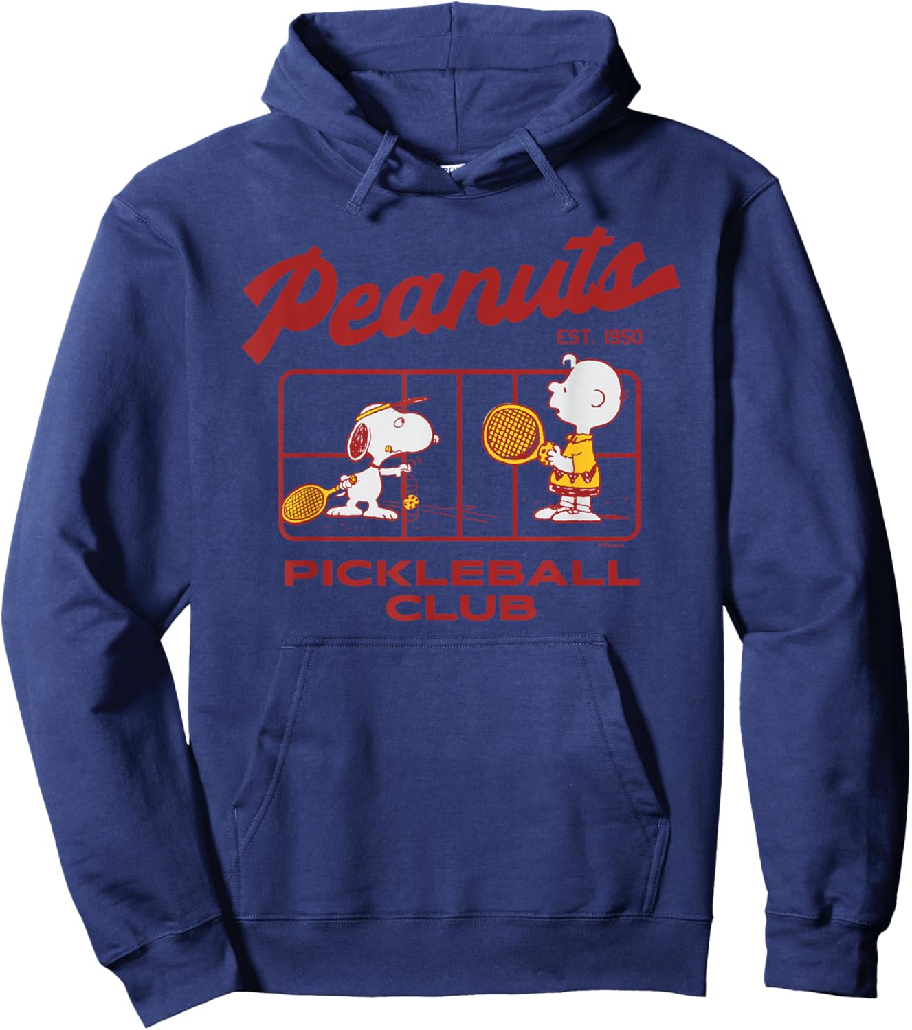 Peanuts - Pickleball Club Hoodie - Hoodie | Navy