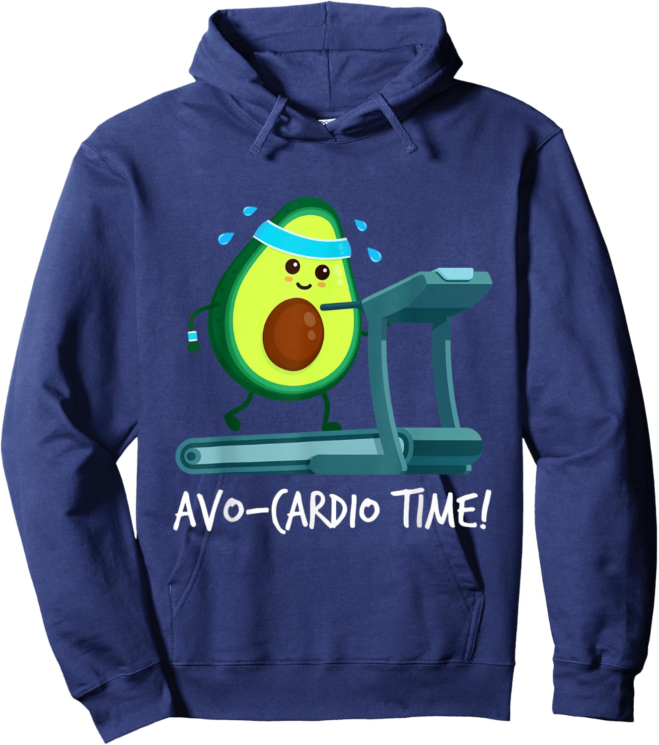 It's AVO-CARDIO Pajamas Time! Fitness Avocado Hoodie - Hoodie | Navy