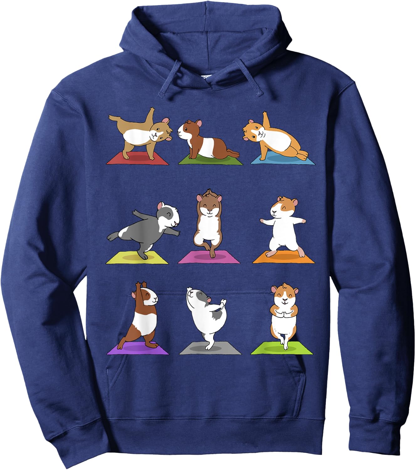 Guinea Pig Funny Guinea Pigs In Yoga Poses Hoodie - Hoodie | Navy