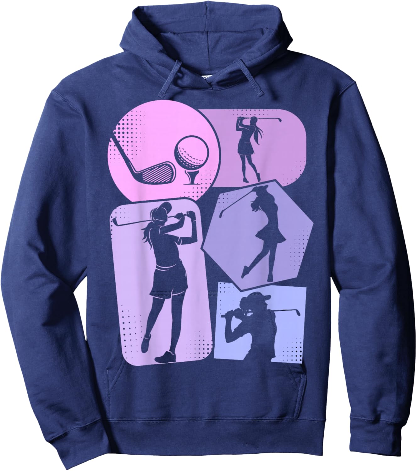 Golf Golfer Girls Women Kids Golfing Hoodie - Hoodie | Navy