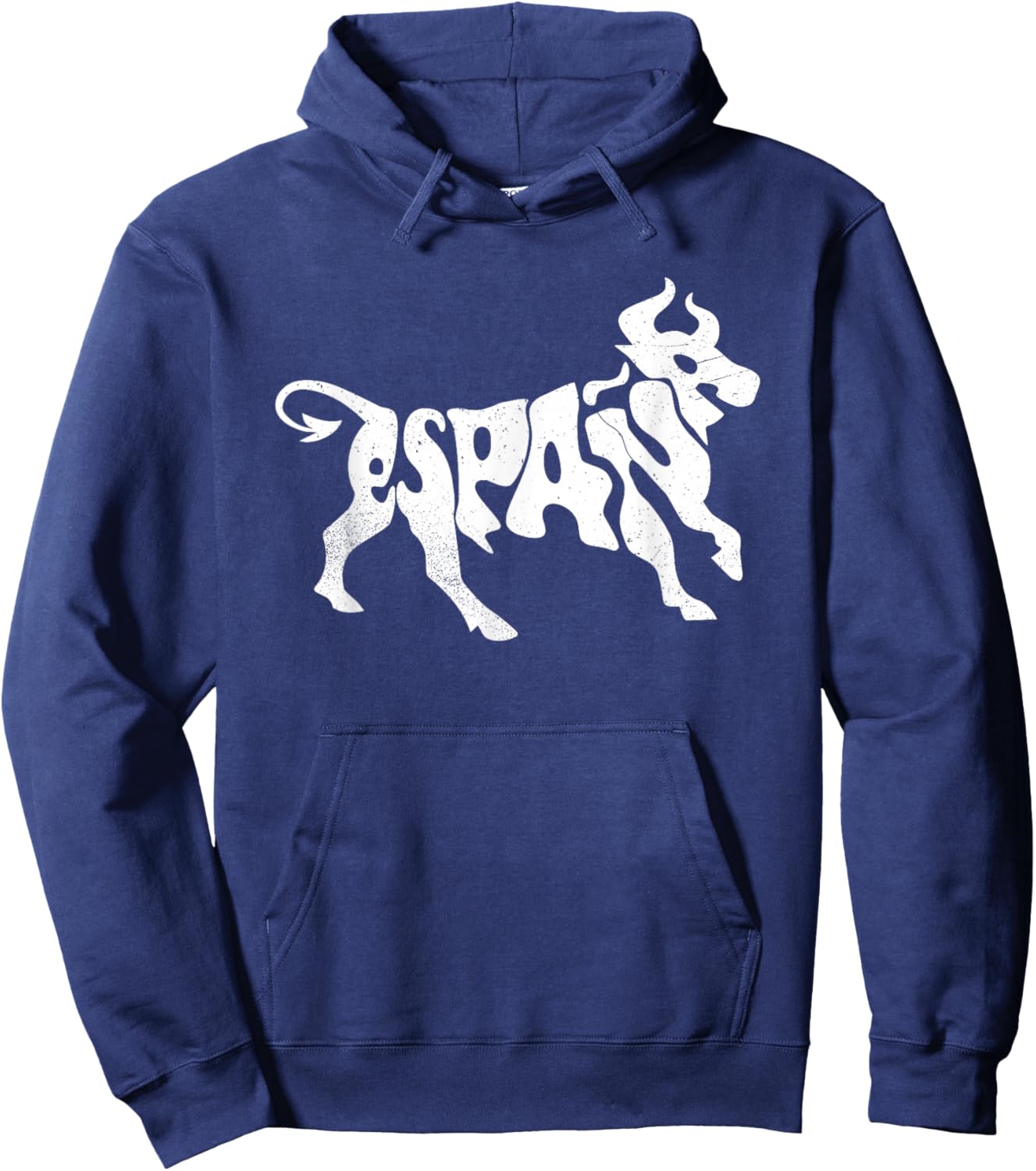 Spain Bull Word Art - Cool Espana Animal Hoodie - Hoodie | Navy